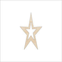 Star Wood Craft Shape - Laser Cut Baltic Birch Unfinished DIY Wood Art Supplies SKY27 - The Wood Shape Store