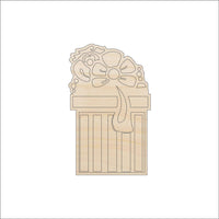 Present Wood Craft Shape - Laser Cut Baltic Birch Unfinished DIY Wood Art Supplies XTR23 - The Wood Shape Store