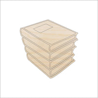 Books Wood Craft Shape - Laser Cut Baltic Birch Unfinished DIY Wood Art Supplies SCL4 - The Wood Shape Store