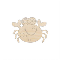 Crab Wood Craft Shape - Laser Cut Baltic Birch Unfinished DIY Wood Art Supplies SEA113 - The Wood Shape Store