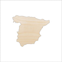 Spain Wood Craft Shape - Laser Cut Baltic Birch Unfinished DIY Wood Art Supplies WLD70 - The Wood Shape Store