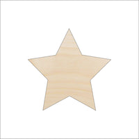 Star Wood Craft Shape - Laser Cut Baltic Birch Unfinished DIY Wood Art Supplies SKY44 - The Wood Shape Store