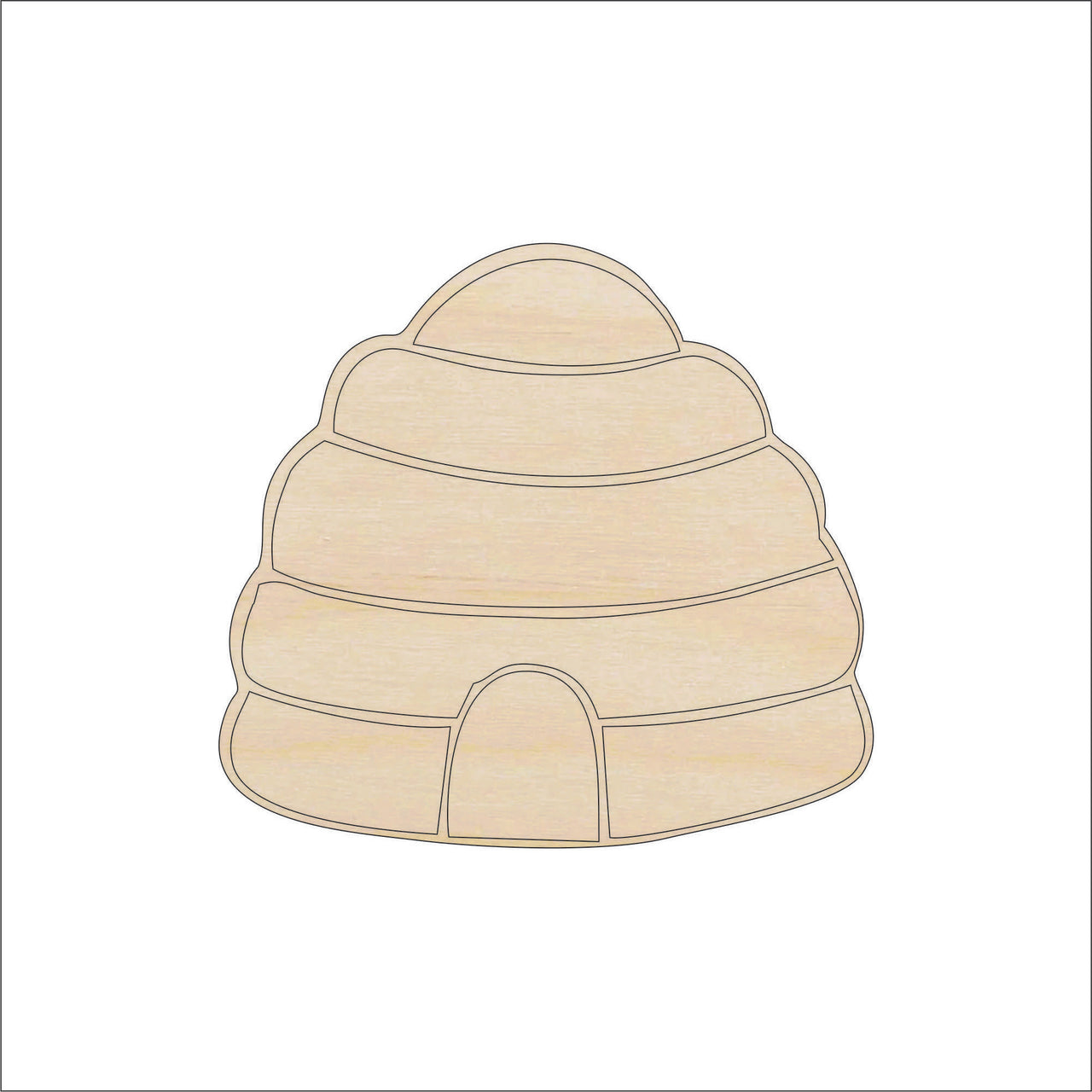 Bumblebee Hive Wood Craft Shape - Laser Cut Baltic Birch Unfinished DIY Wood Art Supplies BUG92 - The Wood Shape Store