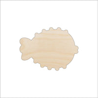 Puffer Fish Wood Craft Shape - Laser Cut Baltic Birch Unfinished DIY Wood Art Supplies FSH36 - The Wood Shape Store