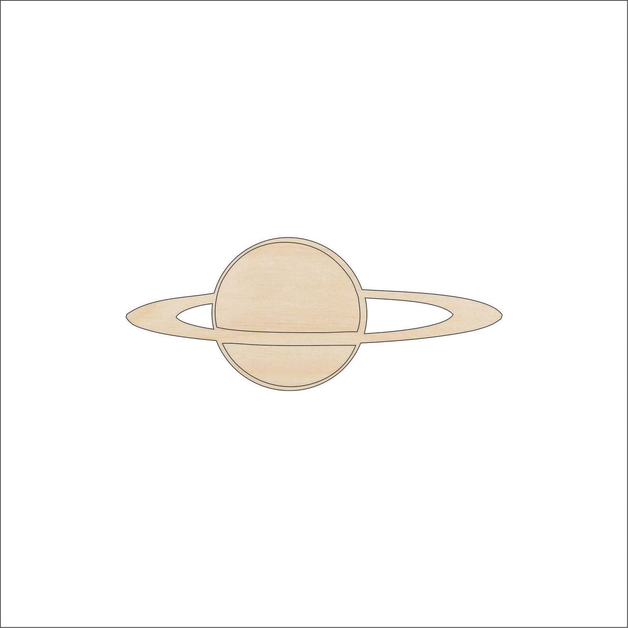 Saturn Wood Craft Shape - Laser Cut Baltic Birch Unfinished DIY Wood Art Supplies SPC42 - The Wood Shape Store
