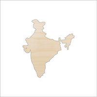 India Wood Craft Shape - Laser Cut Baltic Birch Unfinished DIY Wood Art Supplies WLD67 - The Wood Shape Store