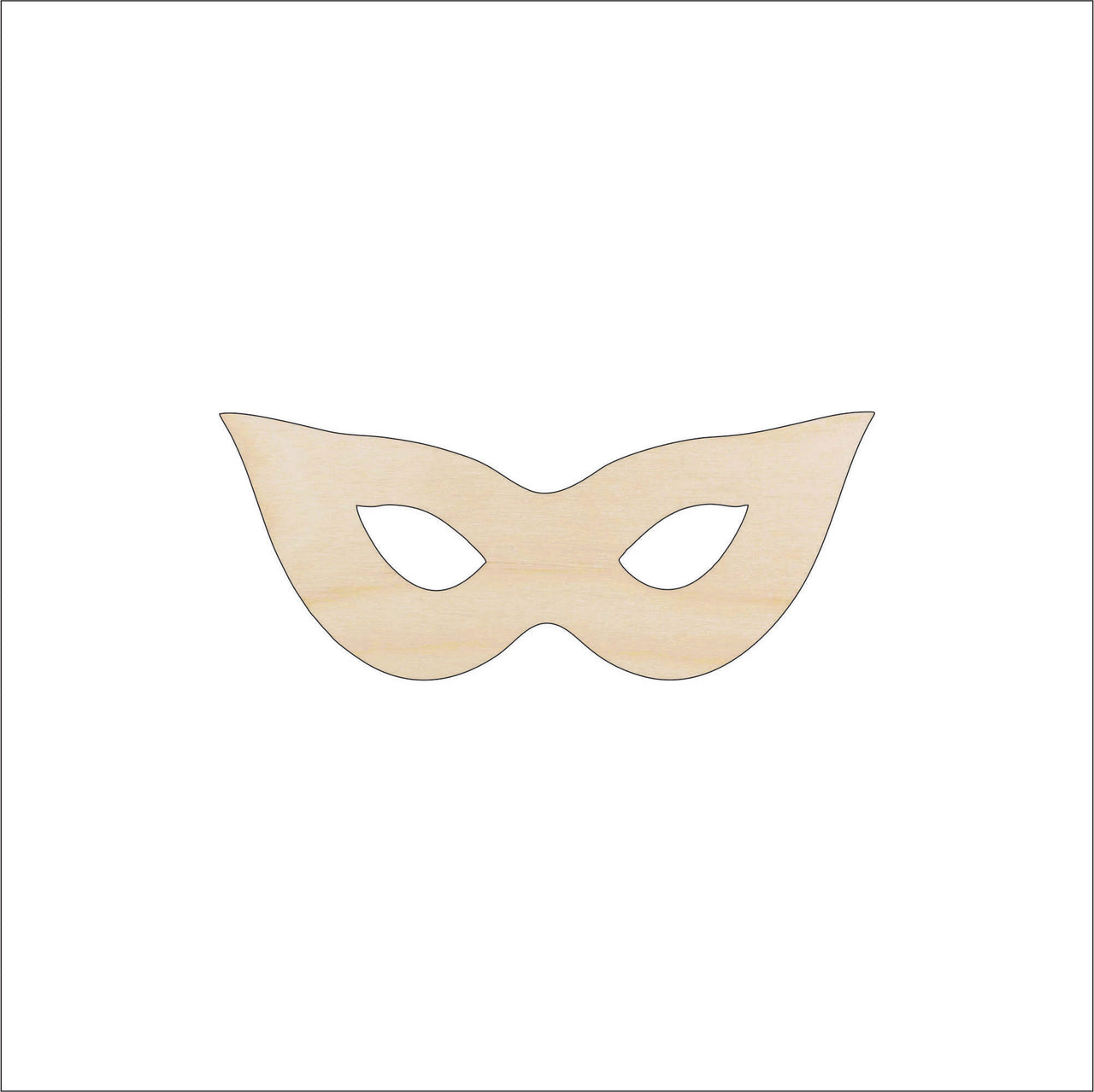 Mask Wood Craft Shape - Laser Cut Baltic Birch Unfinished DIY Wood Art Supplies MSK12 - The Wood Shape Store