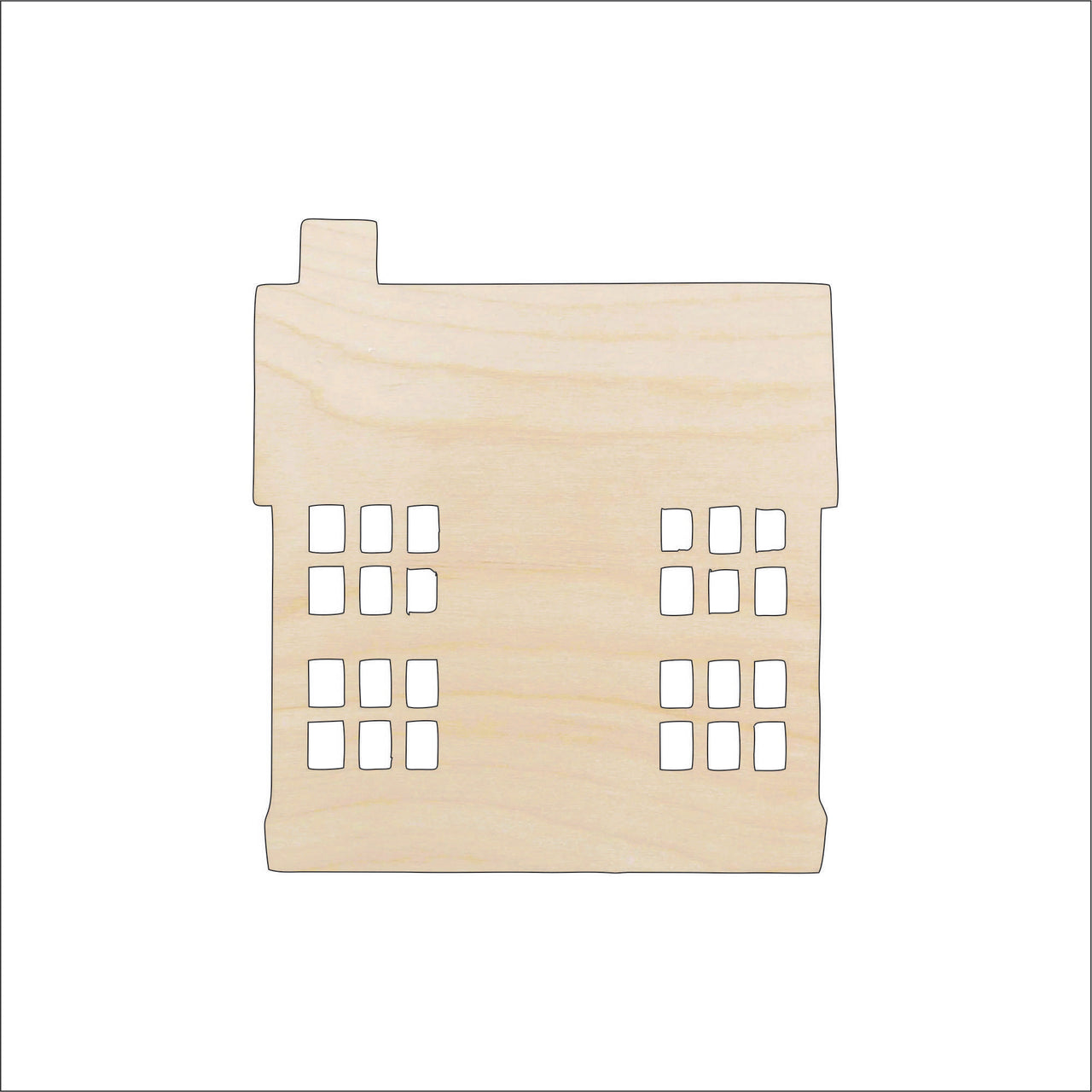 House Wood Craft Shape - Laser Cut Baltic Birch Unfinished DIY Wood Art Supplies BLD66 - The Wood Shape Store