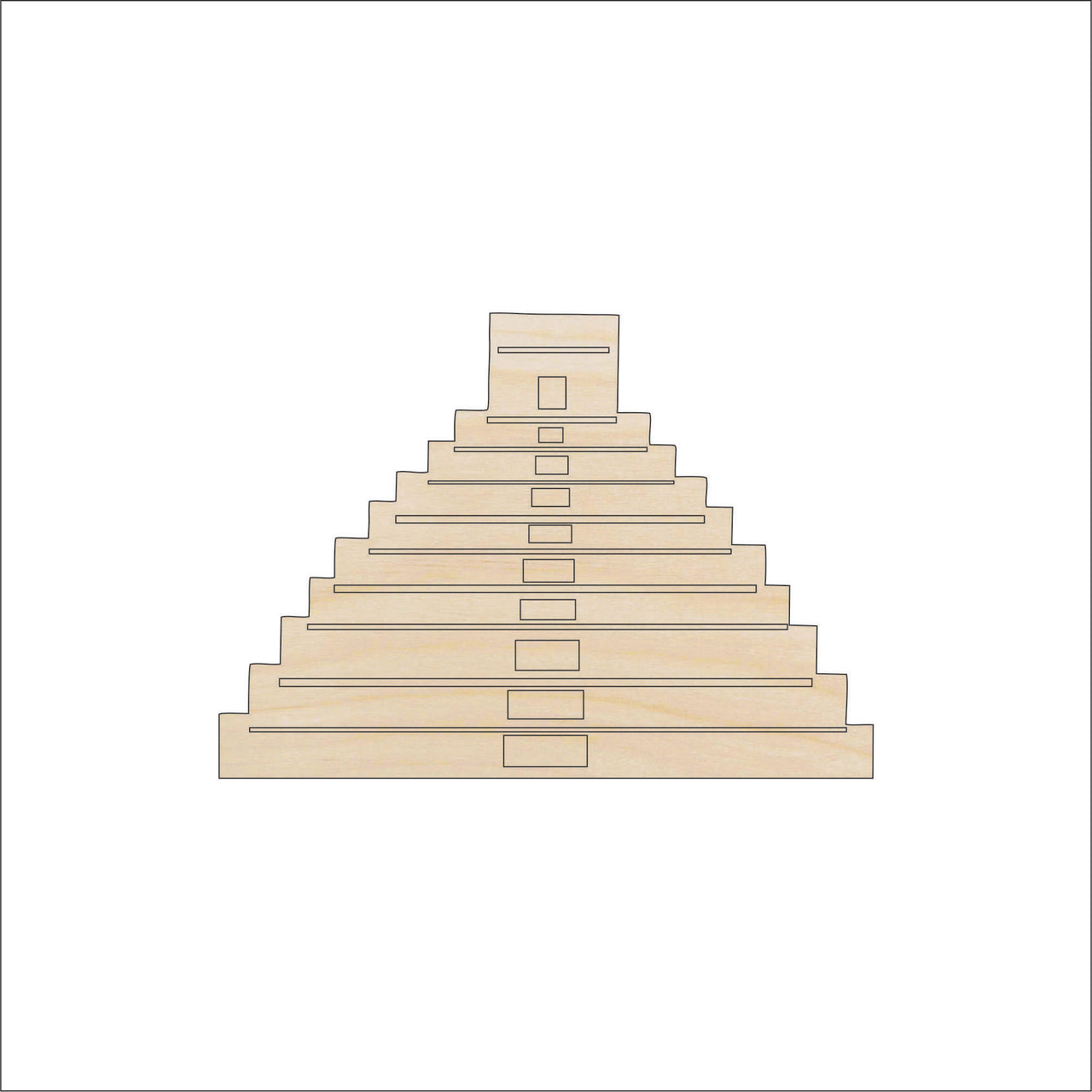 Pyramid Wood Craft Shape - Laser Cut Baltic Birch Unfinished DIY Wood Art Supplies WLD101 - The Wood Shape Store