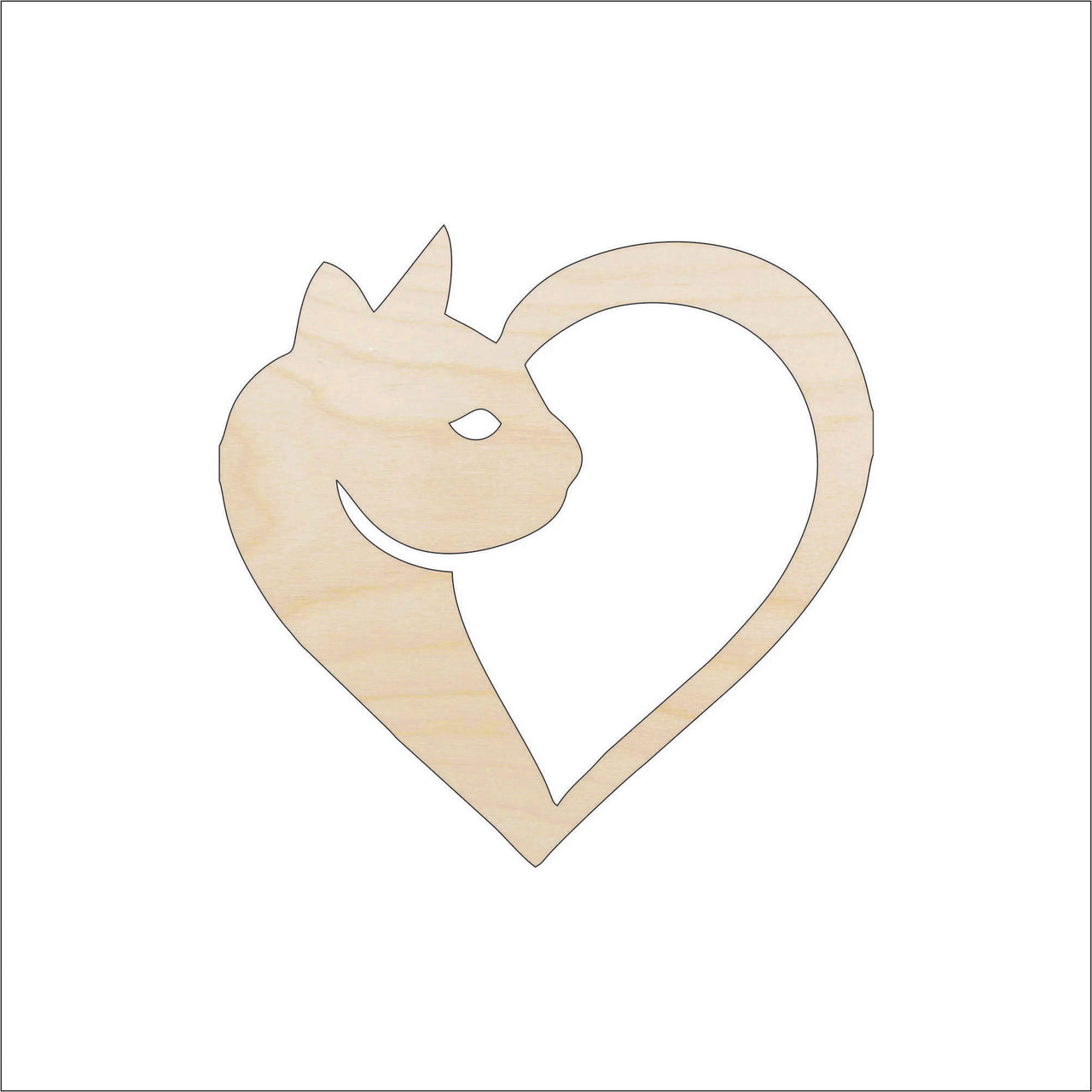 Cat Wood Craft Shape - Laser Cut Baltic Birch Unfinished DIY Wood Art Supplies CAT60 - The Wood Shape Store
