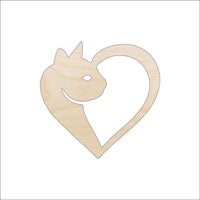 Cat Wood Craft Shape - Laser Cut Baltic Birch Unfinished DIY Wood Art Supplies CAT60 - The Wood Shape Store
