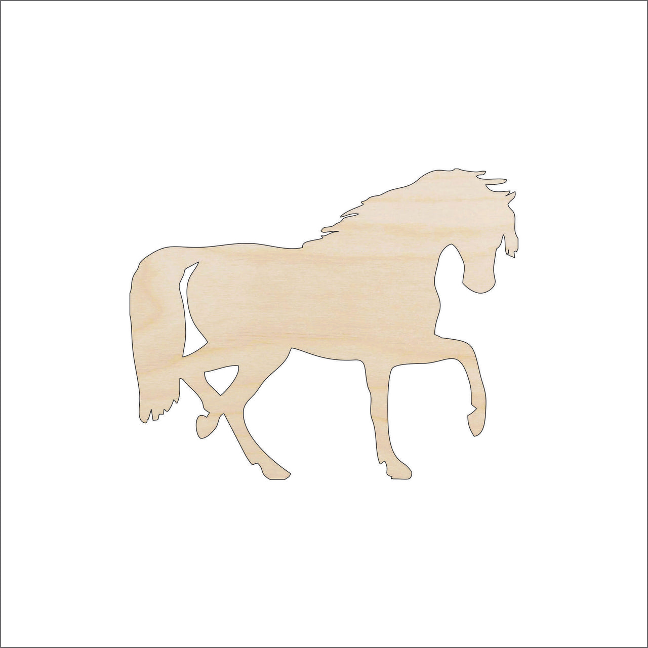 Horse Wood Craft Shape - Laser Cut Baltic Birch Unfinished DIY Wood Art Supplies HRS36 - The Wood Shape Store