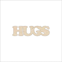 Hugs Wood Craft Shape - Laser Cut Baltic Birch Unfinished DIY Wood Art Supplies WRD39 - The Wood Shape Store