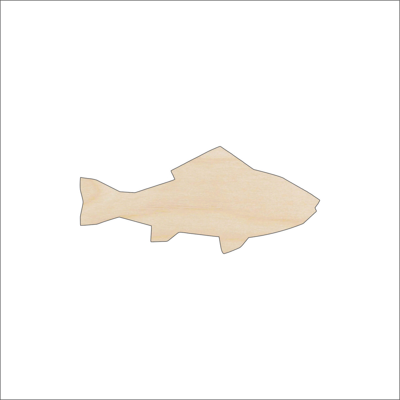 Fish Wood Craft Shape - Laser Cut Baltic Birch Unfinished DIY Wood Art Supplies FSH18 - The Wood Shape Store