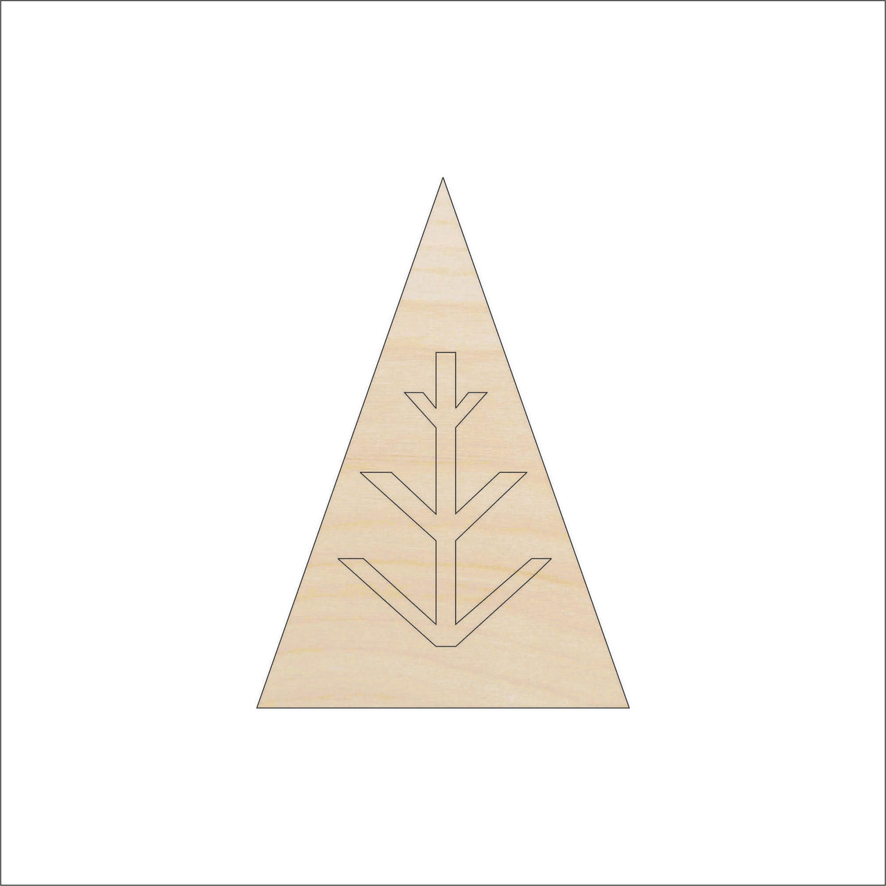 Tree Wood Craft Shape - Laser Cut Baltic Birch Unfinished DIY Wood Art Supplies TRE74 - The Wood Shape Store