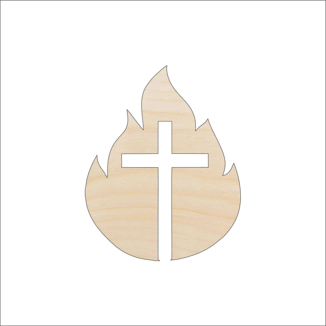 Cross Wood Craft Shape - Laser Cut Baltic Birch Unfinished DIY Wood Art Supplies REL41 - The Wood Shape Store