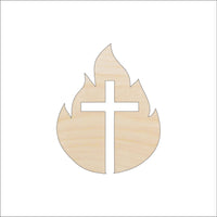 Cross Wood Craft Shape - Laser Cut Baltic Birch Unfinished DIY Wood Art Supplies REL41 - The Wood Shape Store