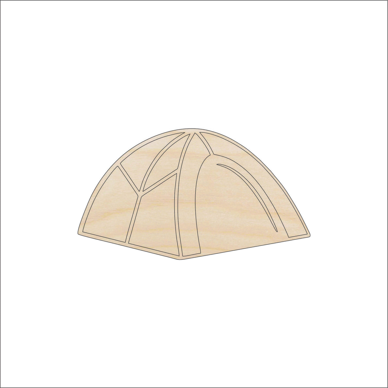 Tent Wood Craft Shape - Laser Cut Baltic Birch Unfinished DIY Wood Art Supplies TRP39 - The Wood Shape Store
