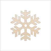 Snowflake Wood Craft Shape - Laser Cut Baltic Birch Unfinished DIY Wood Art Supplies SNW67 - The Wood Shape Store