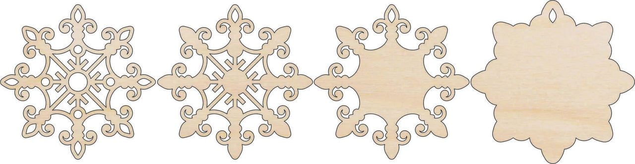 Snowflake 3D Laser Cut Ornament – Baltic Birch Wood Craft Supplies | DIY Wood Ornament Kit DS14 - The Wood Shape Store
