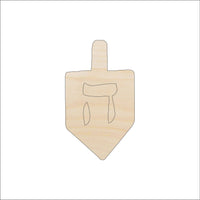 Dreidel Wood Craft Shape - Laser Cut Baltic Birch Unfinished DIY Wood Art Supplies REL84 - The Wood Shape Store