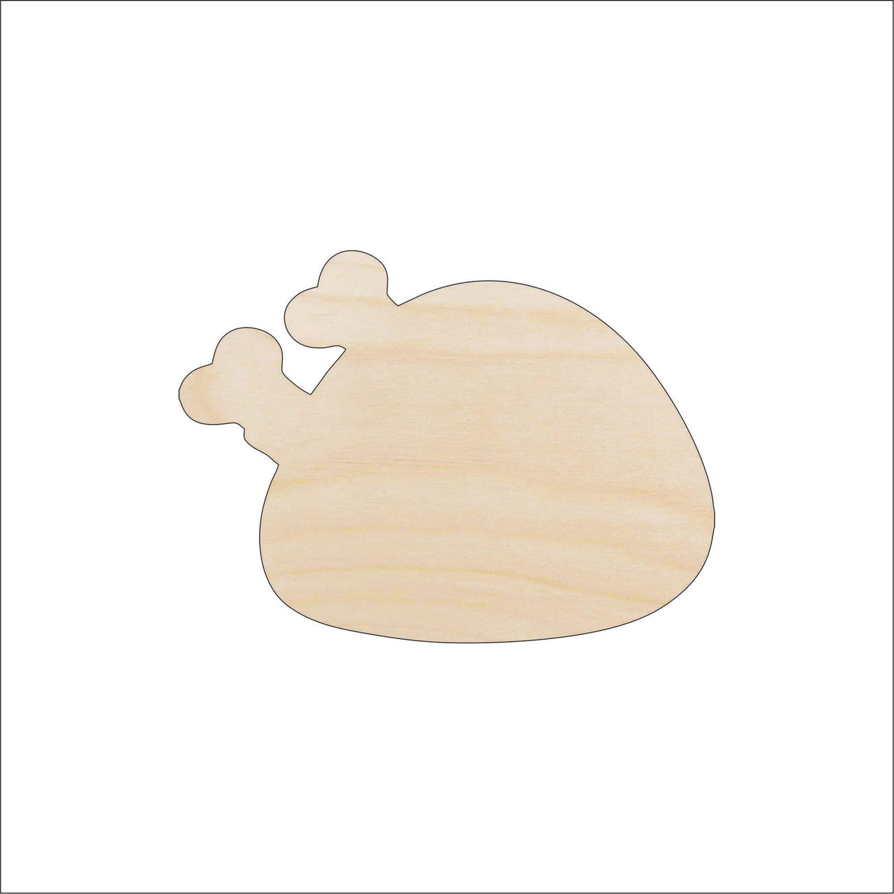 Turkey Wood Craft Shape - Laser Cut Baltic Birch Unfinished DIY Wood Art Supplies FOD187 - The Wood Shape Store