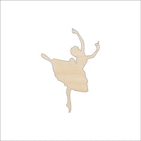 Ballerina Wood Craft Shape - Laser Cut Baltic Birch Unfinished DIY Wood Art Supplies SPT17 - The Wood Shape Store