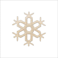 Snowflake Wood Craft Shape - Laser Cut Baltic Birch Unfinished DIY Wood Art Supplies SNW51 - The Wood Shape Store