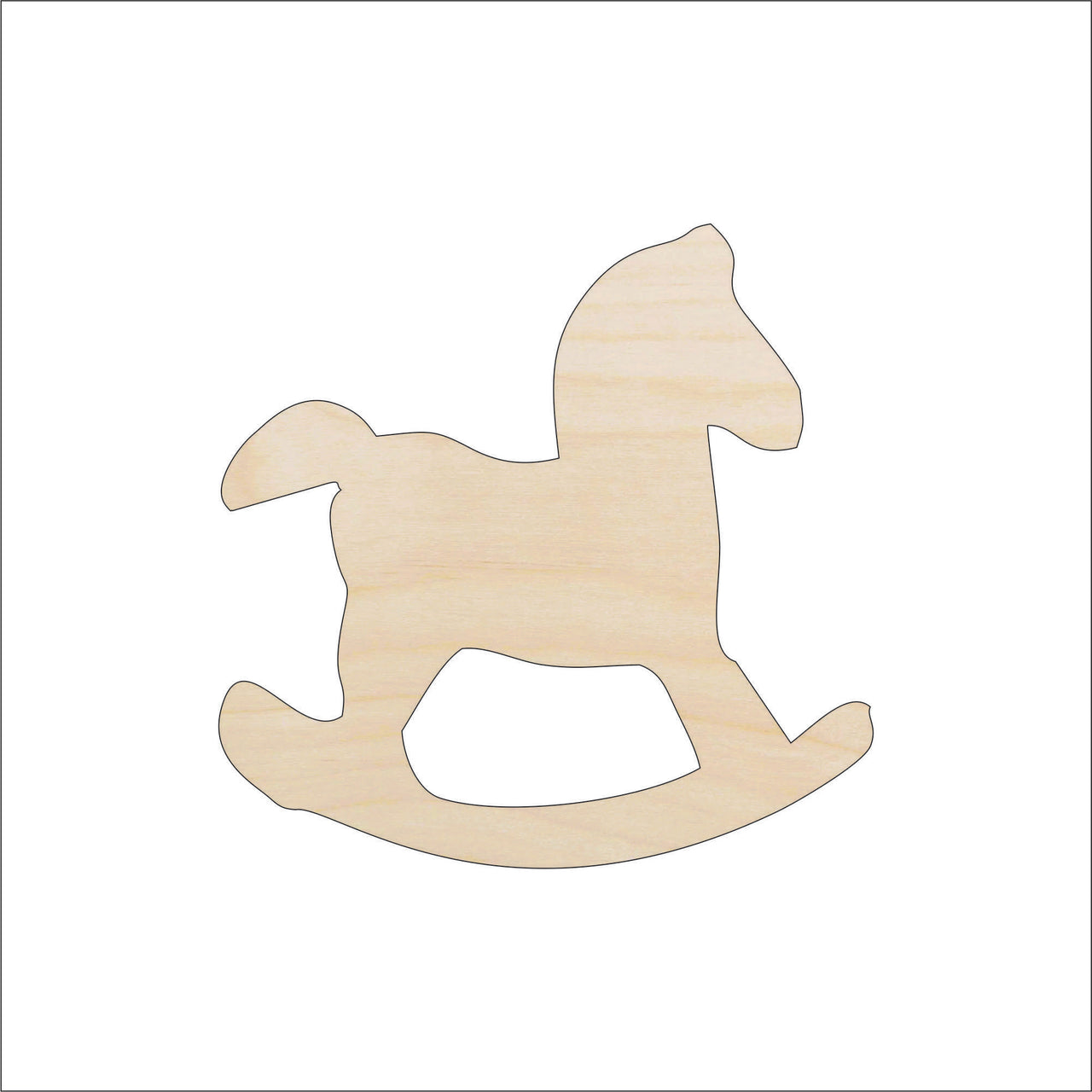 Rocking Horse Wood Craft Shape - Laser Cut Baltic Birch Unfinished DIY Wood Art Supplies 25 - The Wood Shape Store