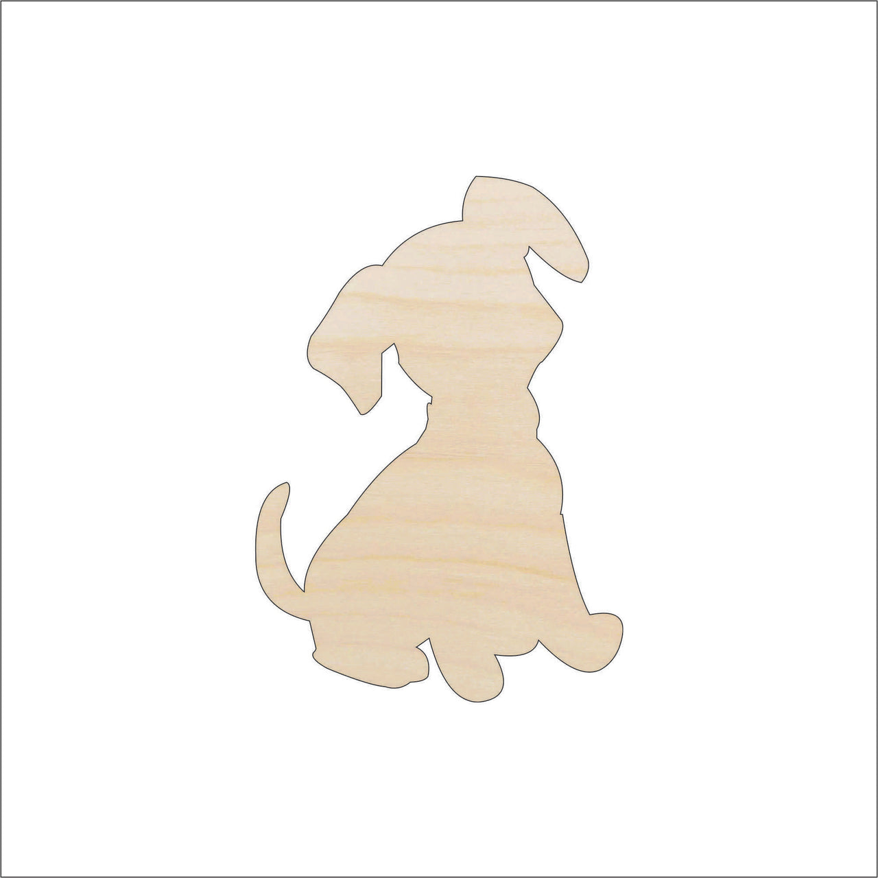 Dog Wood Craft Shape - Laser Cut Baltic Birch Unfinished DIY Wood Art Supplies DOG48 - The Wood Shape Store