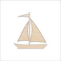 Sailboat Wood Craft Shape - Laser Cut Baltic Birch Unfinished DIY Wood Art Supplies BOT11 - The Wood Shape Store