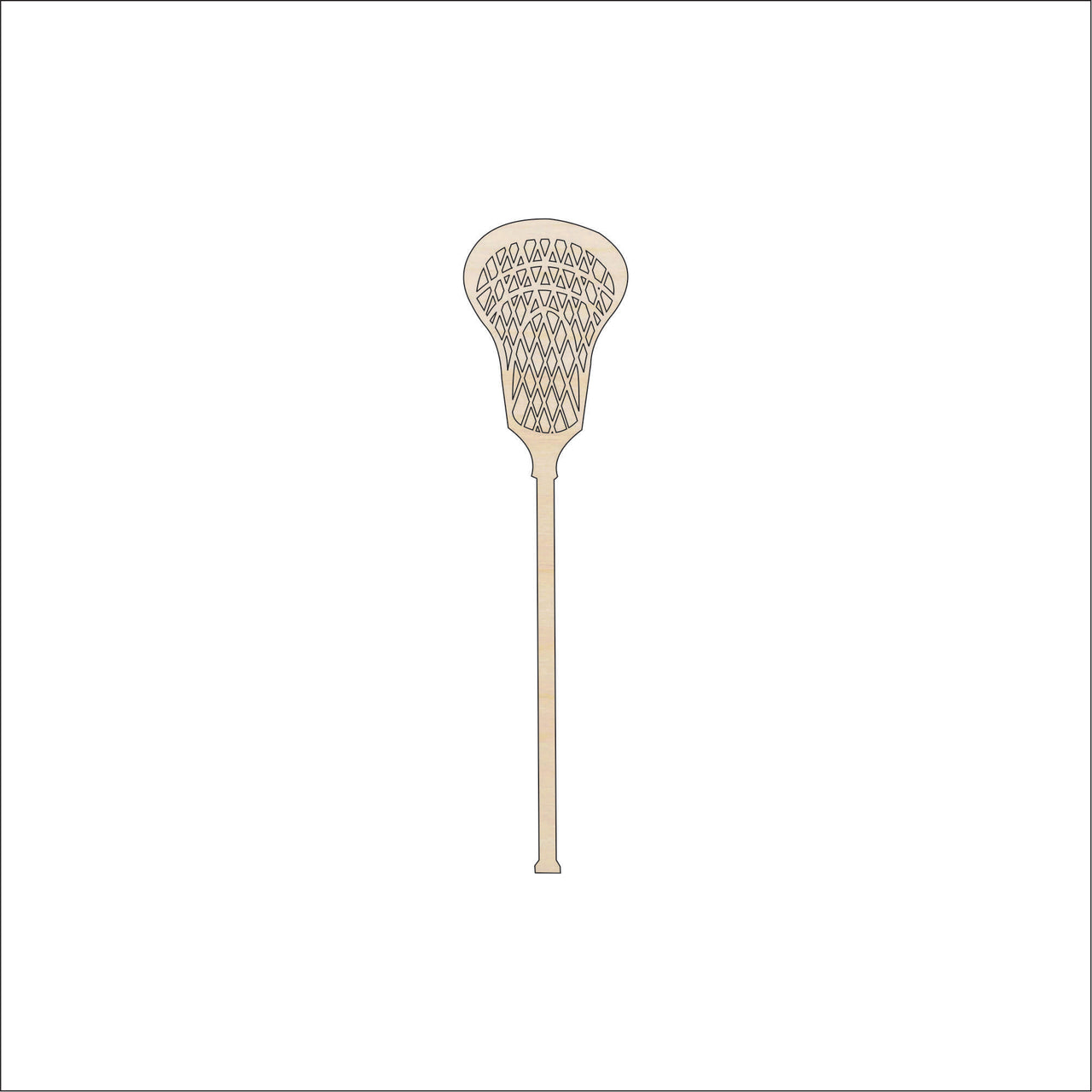 Lacrosse Wood Craft Shape - Laser Cut Baltic Birch Unfinished DIY Wood Art Supplies SPT423 - The Wood Shape Store