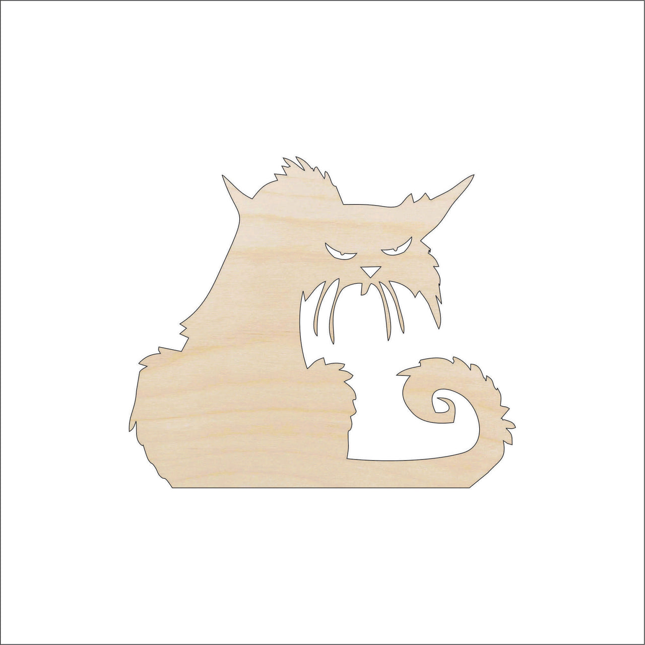 Cat Wood Craft Shape - Laser Cut Baltic Birch Unfinished DIY Wood Art Supplies CAT64 - The Wood Shape Store