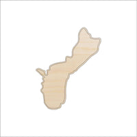 Guam Wood Craft Shape - Laser Cut Baltic Birch Unfinished DIY Wood Art Supplies WLD38 - The Wood Shape Store