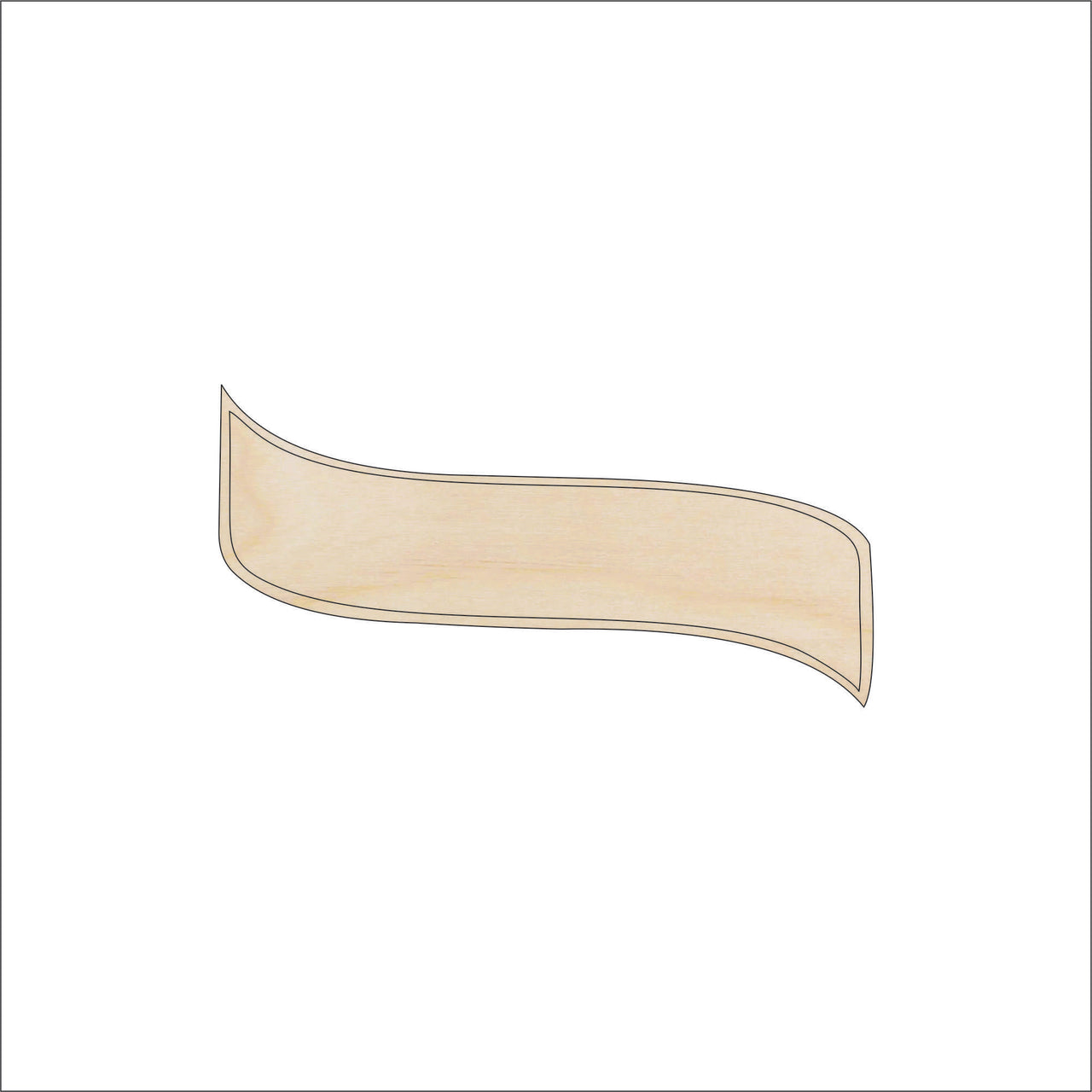 Banner - Wood Craft Shape - Laser Cut Baltic Birch Unfinished DIY Wood Art Supplies BNR27 - The Wood Shape Store