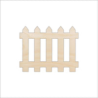 Picket Fence Wood Craft Shape - Laser Cut Baltic Birch Unfinished DIY Wood Art Supplies BLD67 - The Wood Shape Store
