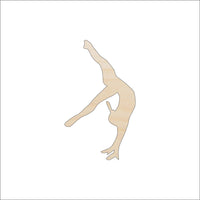 Gymnast Wood Craft Shape - Laser Cut Baltic Birch Unfinished DIY Wood Art Supplies SPT89 - The Wood Shape Store