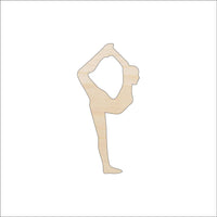 Gymnast Wood Craft Shape - Laser Cut Baltic Birch Unfinished DIY Wood Art Supplies SPT266 - The Wood Shape Store