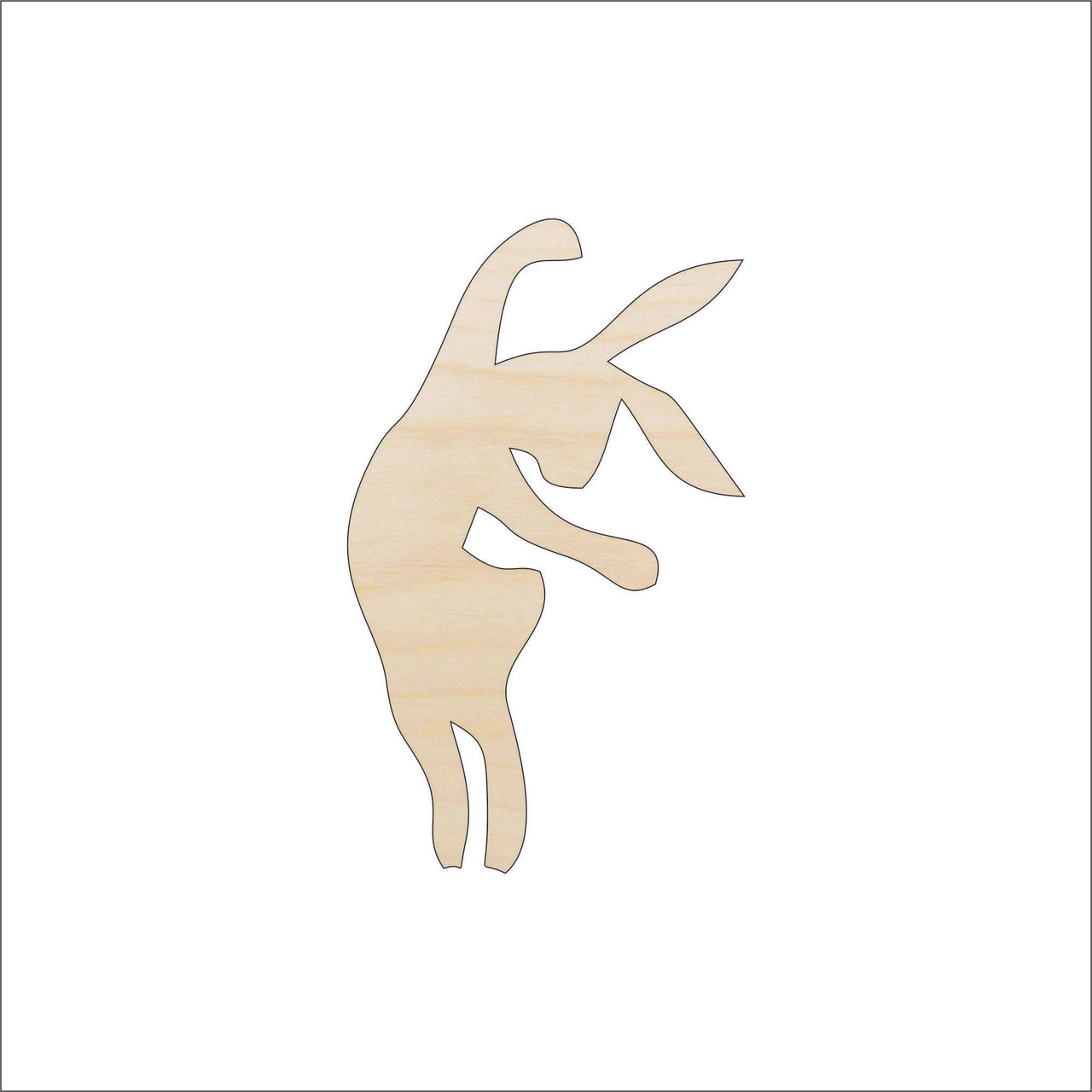 Bunny - Wood Craft Shape - Laser Cut Baltic Birch Unfinished DIY Wood Art Supplies BNY5 - The Wood Shape Store