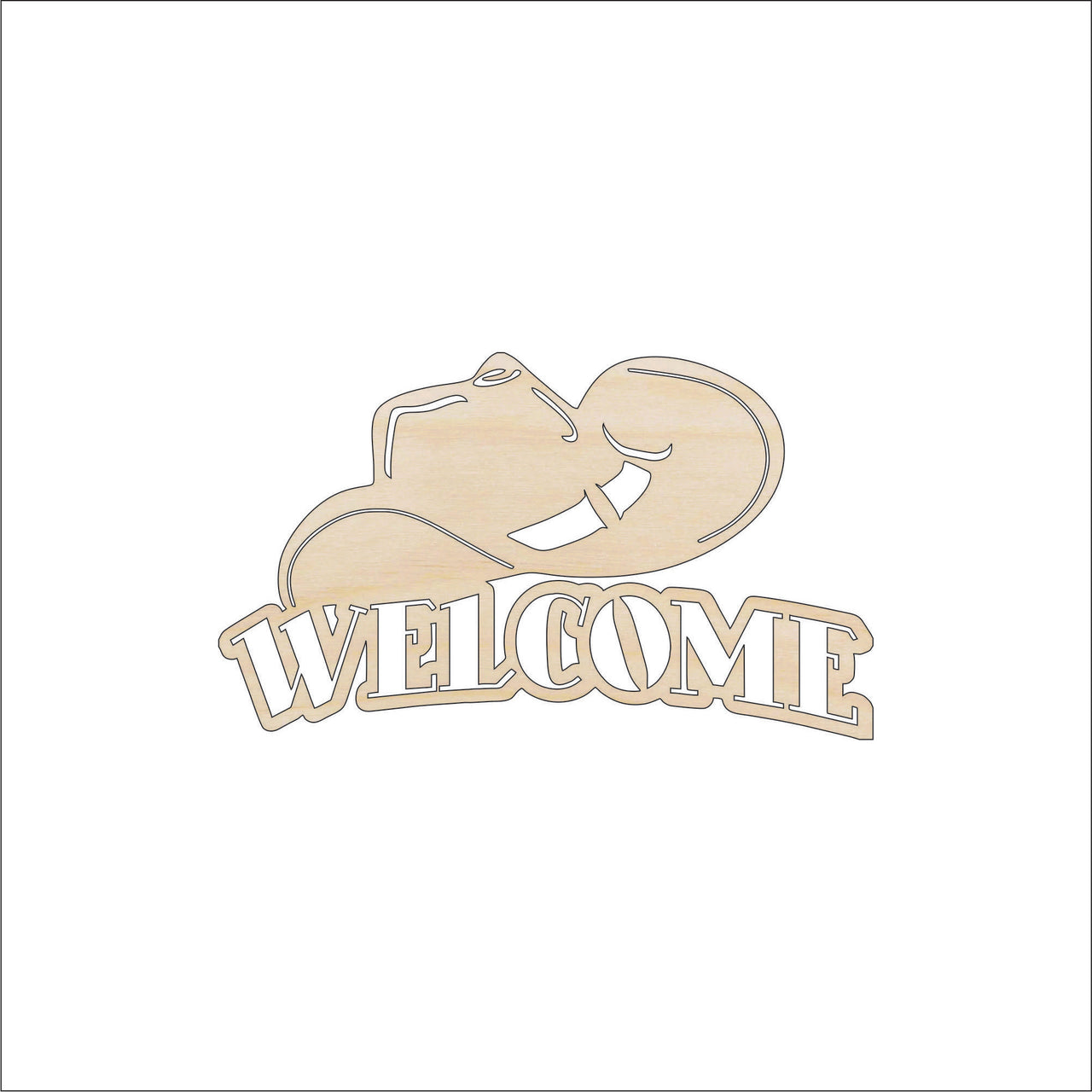 Cowboy Wood Craft Shape - Laser Cut Baltic Birch Unfinished DIY Wood Art Supplies SGN67 - The Wood Shape Store