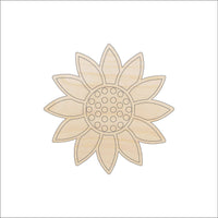 Flower Wood Craft Shape - Laser Cut Baltic Birch Unfinished DIY Wood Art Supplies FLR102 - The Wood Shape Store