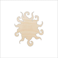 Sun Wood Craft Shape - Laser Cut Baltic Birch Unfinished DIY Wood Art Supplies SKY53 - The Wood Shape Store