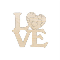 Soccer Word Wood Craft Shape - Laser Cut Baltic Birch Unfinished DIY Wood Art Supplies SPT657 - The Wood Shape Store