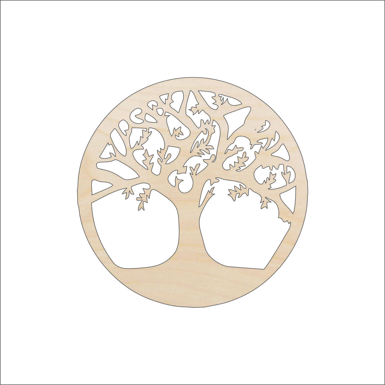 Tree of Life Wood Craft Shape - Laser Cut Baltic Birch Unfinished DIY Wood Art Supplies TRE84 - The Wood Shape Store