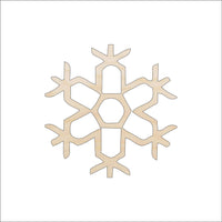 Snowflake Wood Craft Shape - Laser Cut Baltic Birch Unfinished DIY Wood Art Supplies SNW62 - The Wood Shape Store