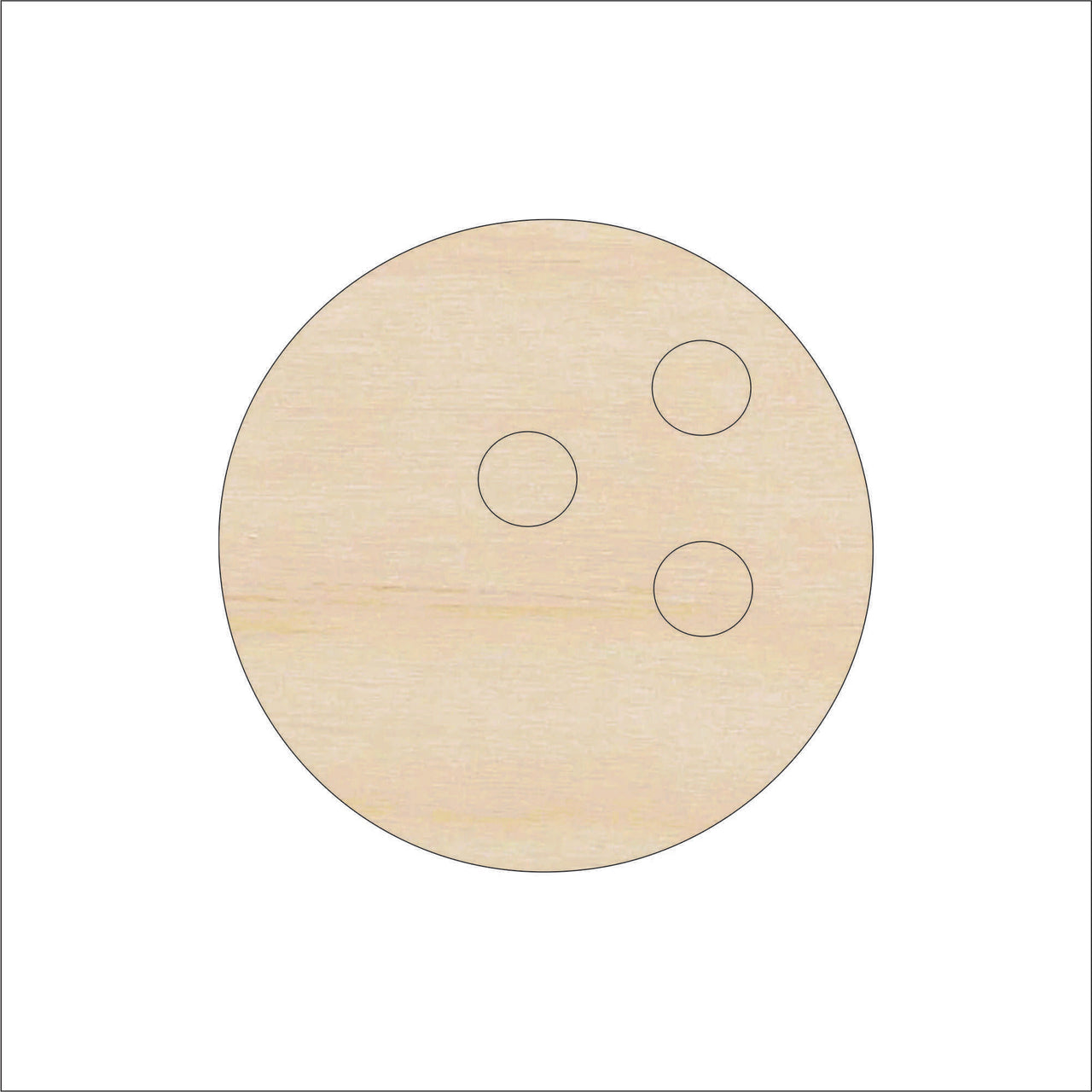 Bowling Ball Wood Craft Shape - Laser Cut Baltic Birch Unfinished DIY Wood Art Supplies SPT304 - The Wood Shape Store