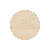 Bowling Ball Wood Craft Shape - Laser Cut Baltic Birch Unfinished DIY Wood Art Supplies SPT304 - The Wood Shape Store