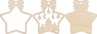 Tree 3D Laser Cut Ornament – Baltic Birch Wood Craft Supplies | DIY Wood Ornament Kit XM2 - The Wood Shape Store
