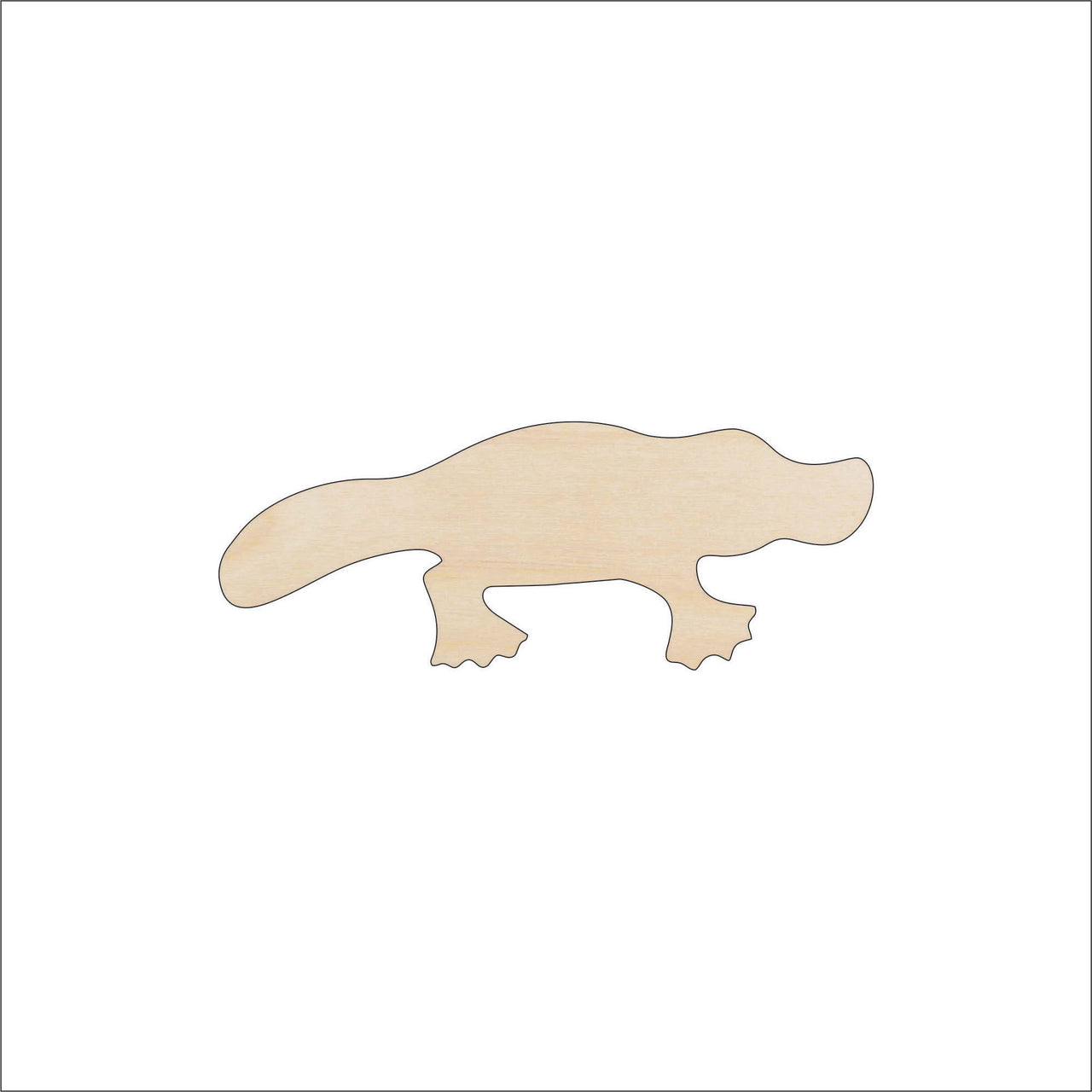 Platypus Wood Craft Shape – Laser Cut Baltic Birch Unfinished DIY Wood Art Supplies ANML93 - The Wood Shape Store