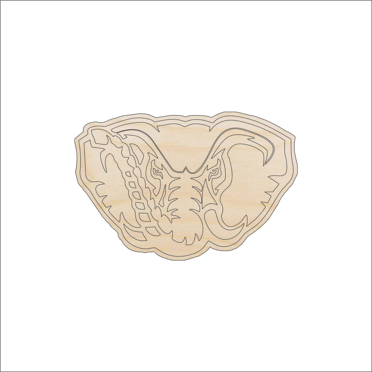 Elephant Wood Craft Shape Laser Cut Baltic Birch Unfinished DIY Wood Art Supplies ELE21 - The Wood Shape Store